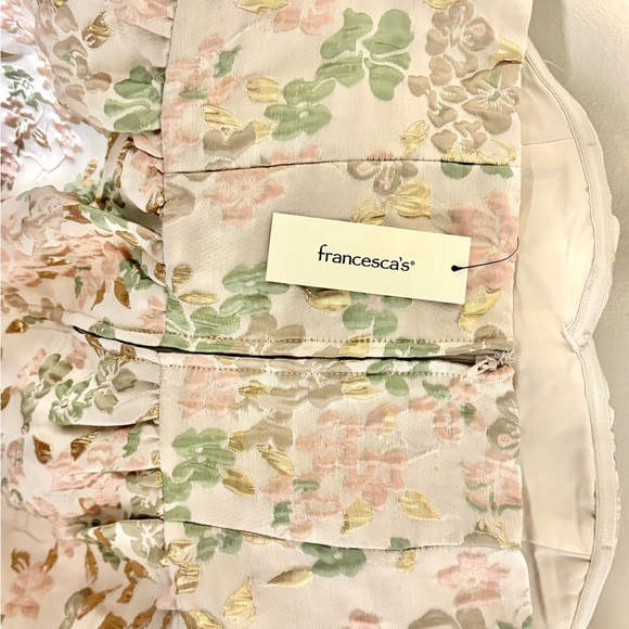 Francesca's Collections Pastel Floral Strapless Dress - Picture 2 of 5